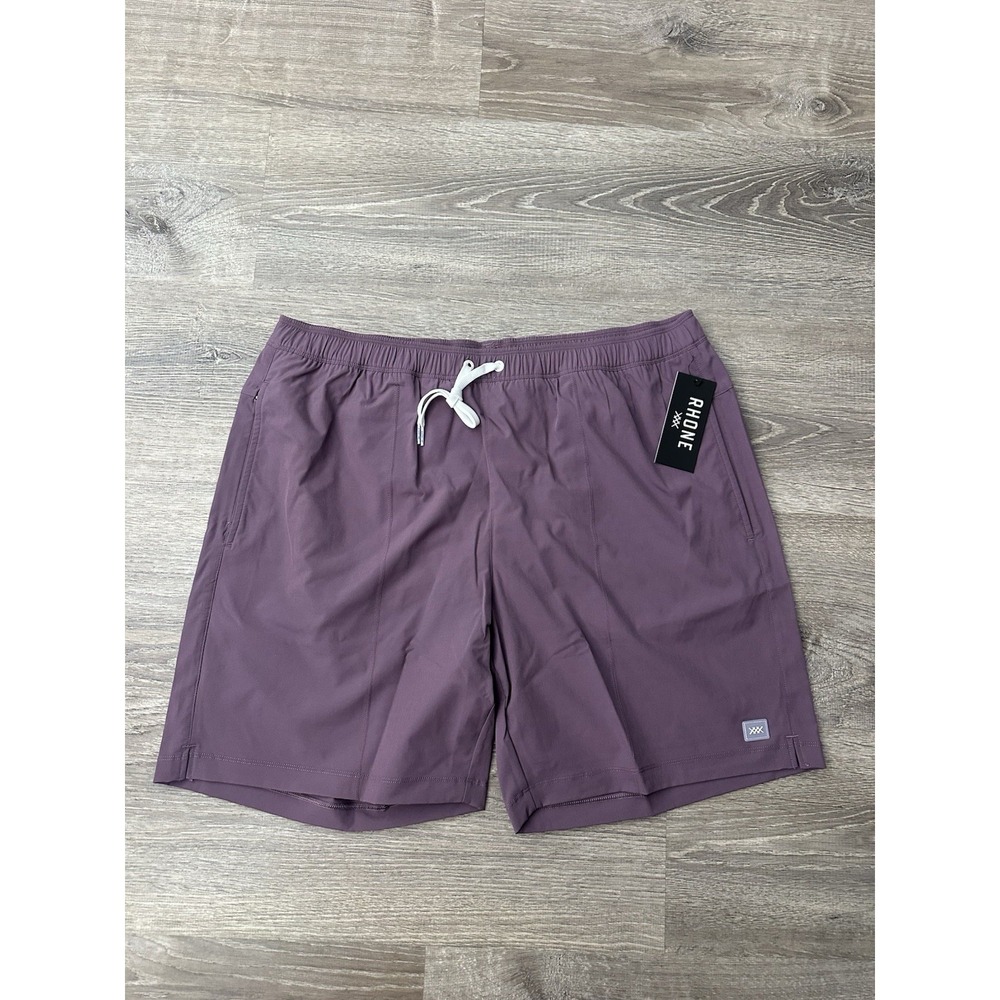 Rhône 7.5" R&R Swim Trunks Shorts 4 Way Stretch Size XL Shadow Plum - Picture 1 of 9